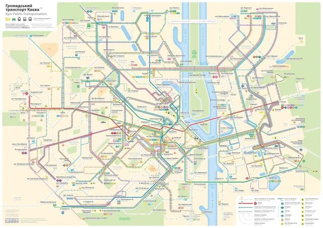 Mappa della stazione degli autobus di Kiev