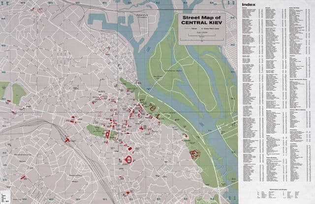 Mappa del centro di Kiev