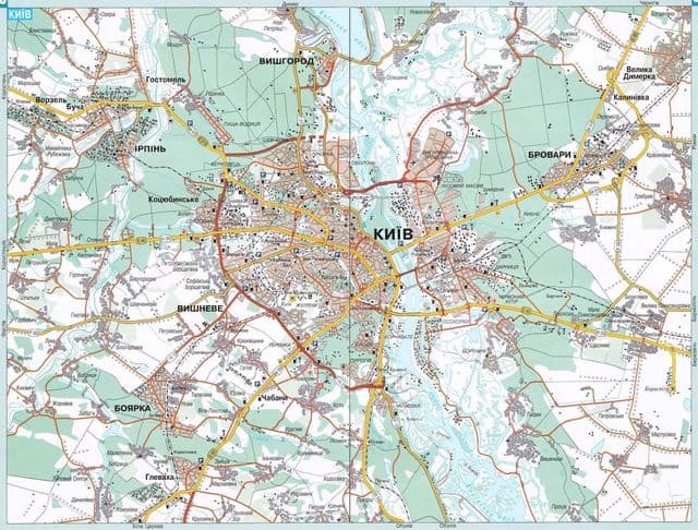 Mappa delle strade di Kiev